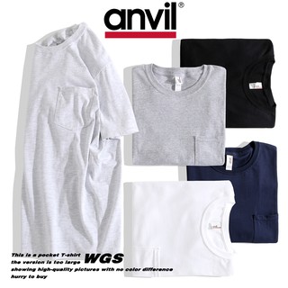 ANVIL 5.4OZ【口袋】783 美式精梳棉口袋潮T 五色任選 美規 大尺碼 素T 短袖 素面 T恤 短T