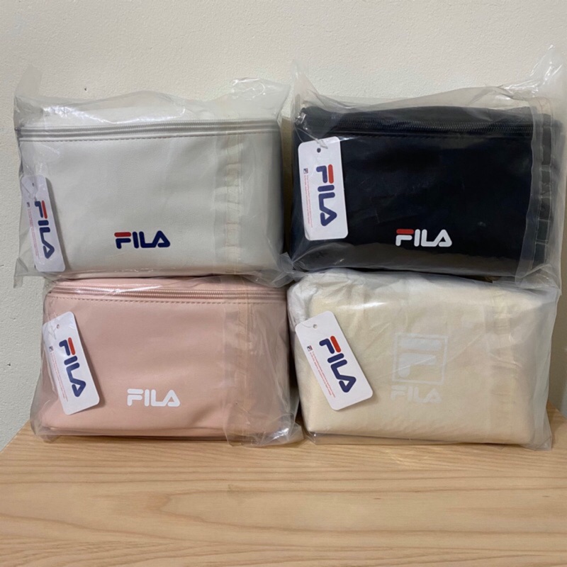 🔥現貨🔥7-11 限量 FILA 斜肩包 側背包 腰包 胸包 小包 潮流單肩包 黑色 運動側背包 隨身鏡口金化妝包