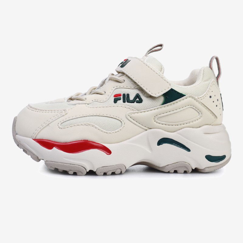 【CHII】韓國代購 FILA Ray Tracer 童鞋 魔鬼氈 米色 紅綠 老爹鞋