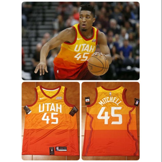 Donovan Mitchell Nike Nba 爵士隊城市版球衣含贊助標jazz City Sw 蝦皮購物