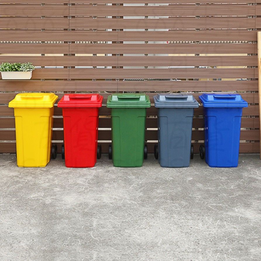 聯府 KEYWAY PSW2404 環保 社區 垃圾 分類 附輪 台灣製造 垃圾桶