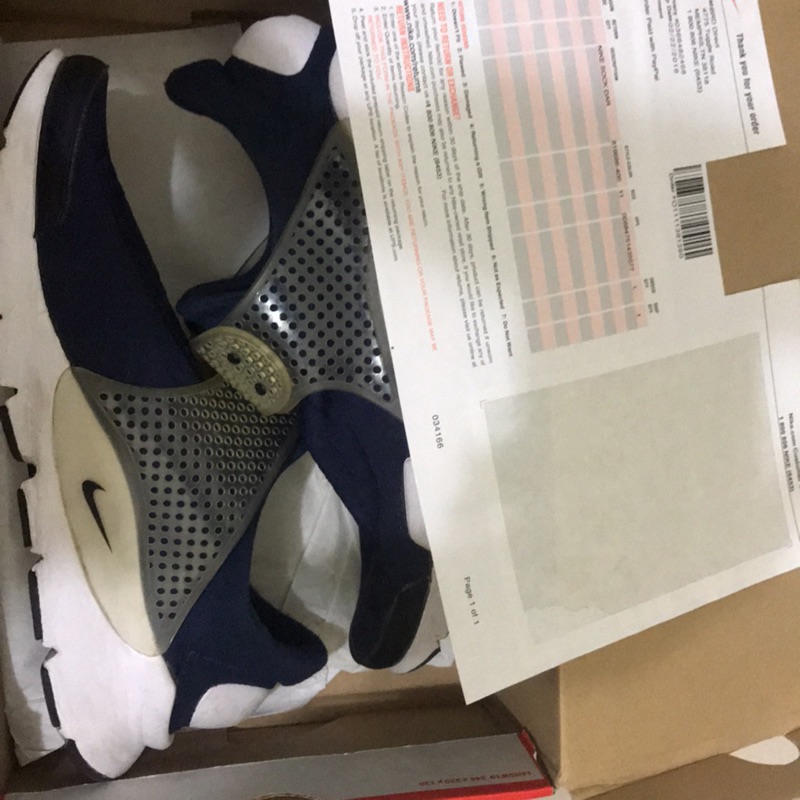 Nike sock dart 襪套 經典海軍藍 白US11