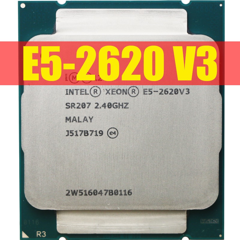 英特爾至強E5-2620 V3處理器SR207 2,4 Ghz 6核心85W插槽LGA 2011-3 CPU
