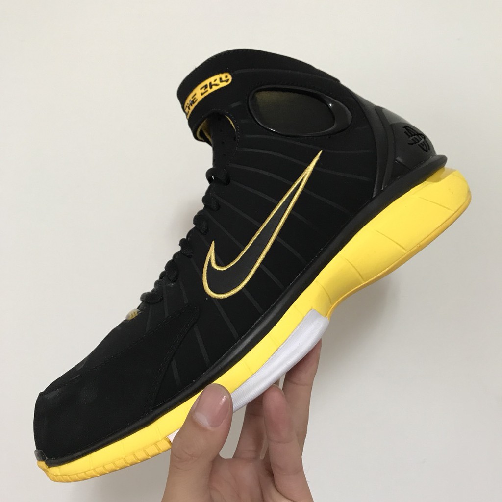 NIKE AIR ZOOM HUARACHE 2K4 黑黃配色 KOBE著 US10.5