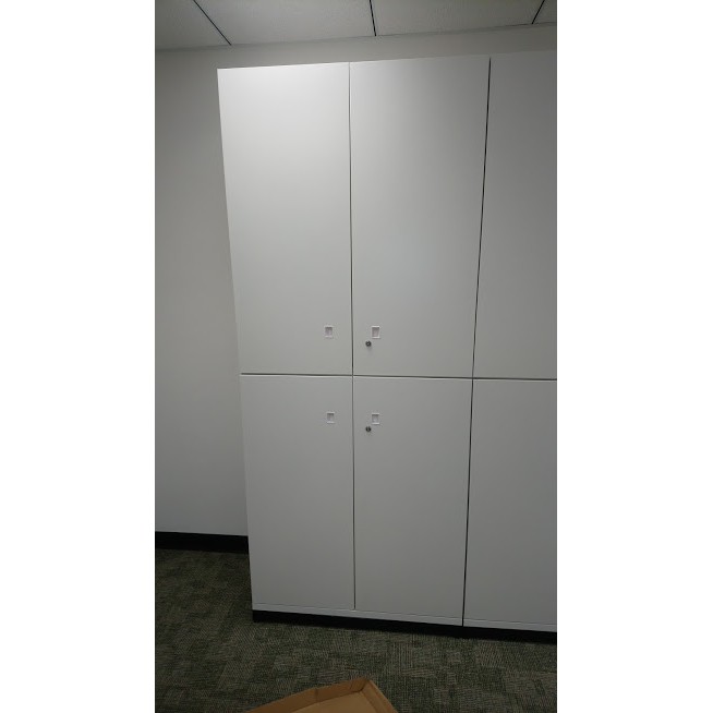 OA辦公家具-雙開門上置式公文櫃白色(新竹以北免運費)