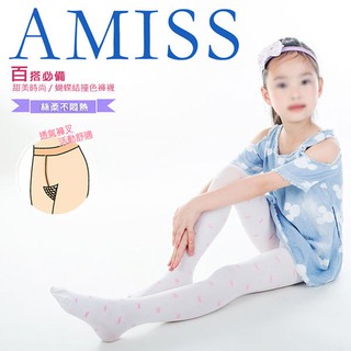Amiss 蝴蝶結兒童褲襪-褲叉加工 兒童褲襪 A409-1C