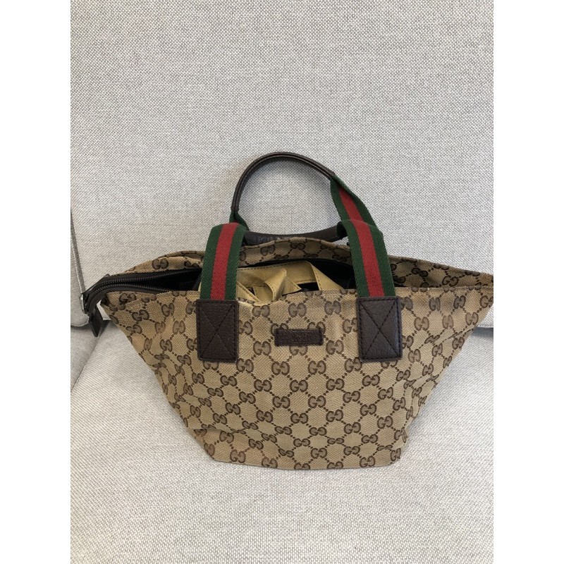 二手 正品GUCCI 經典老花 水餃包