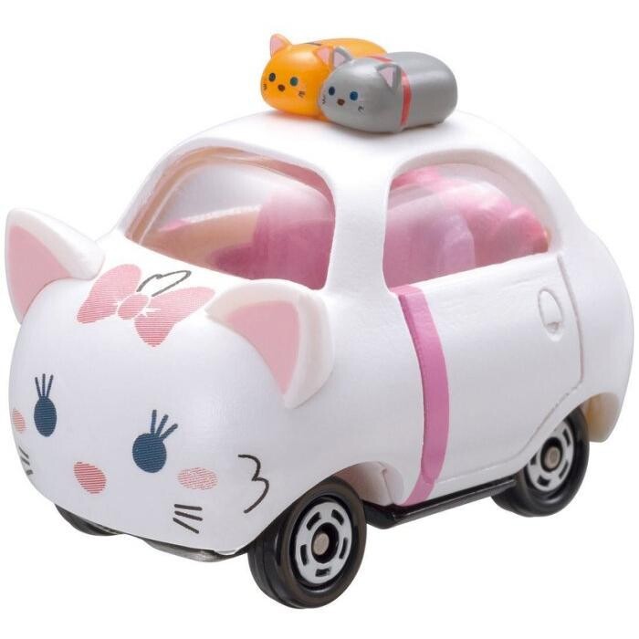 日本TOMICA TSUMTSUM系列 多美小汽車；迪士尼 瑪莉貓 造型小汽車 DMT-03
