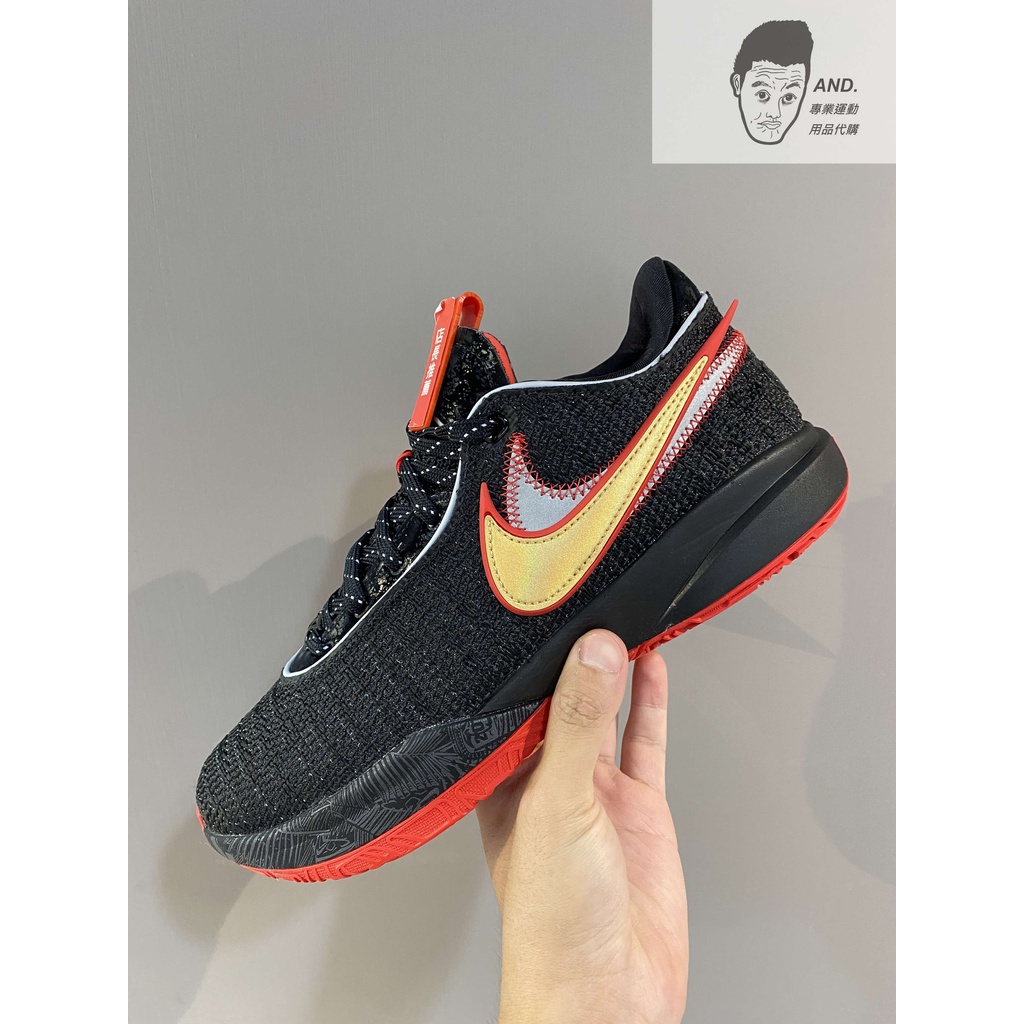 【AND.】NIKE LEBRON 20 EP 黑紅 編織 低筒 籃球鞋 男款 DJ5422-001