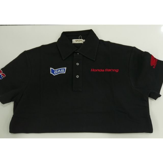 Gas HONDA HRC HONDA RACING YEAM POLO SHIRT  本田  翅膀 電繡