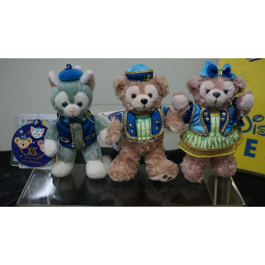 [全新絕版品] 海洋樂園15周年 達菲 Duffy &amp; 雪莉梅Shellimay &amp; 畫家貓Gelatoni 珠鍊娃娃