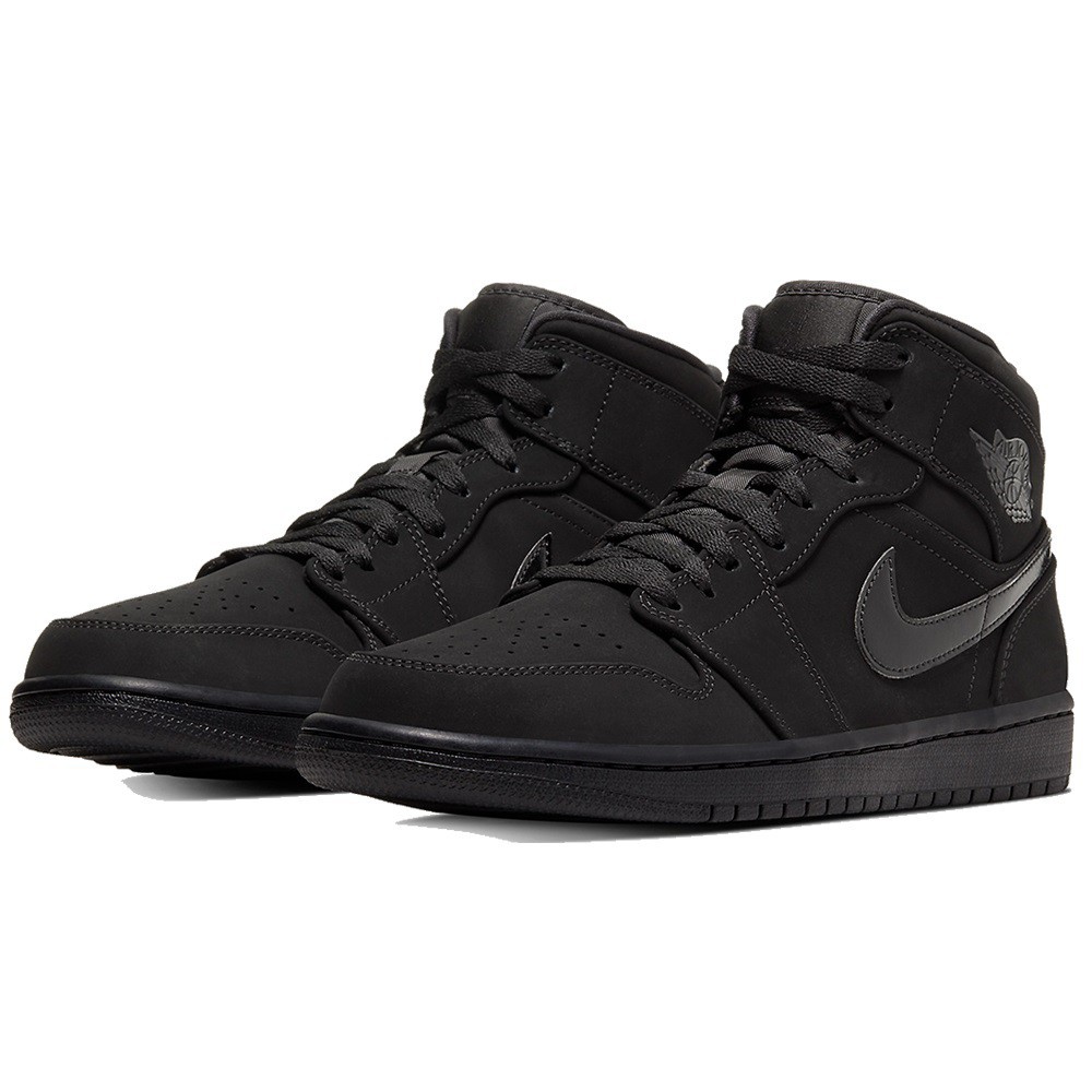 nike air jordan 1 mid triple black