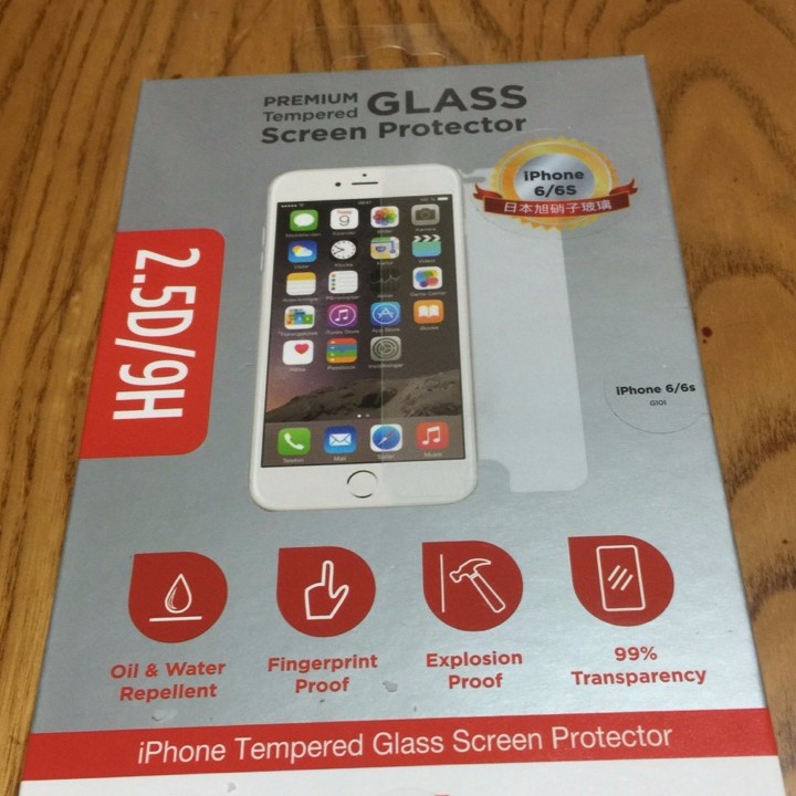 Gigastone 玻璃貼膜iphone 6 9H抗刮防指紋鋼化玻璃保護貼-iPhone 6s鋼化玻璃保護貼