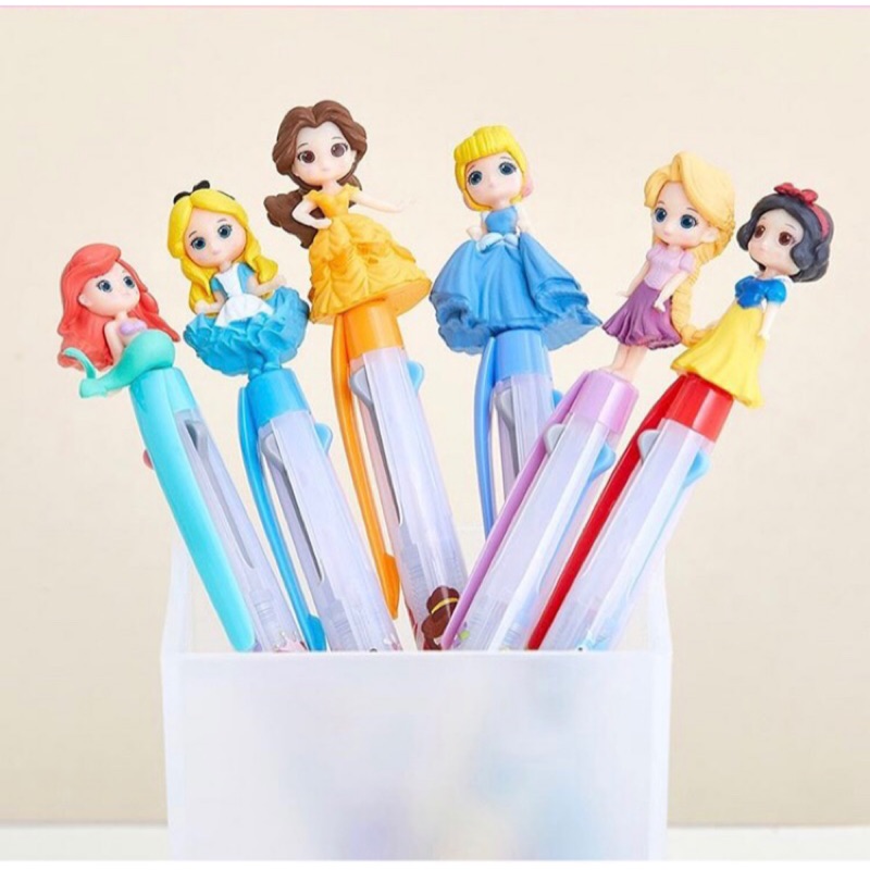 現貨🇰🇷韓國大創 迪士尼 公主 小熊維尼 三色原子筆 自動鉛筆