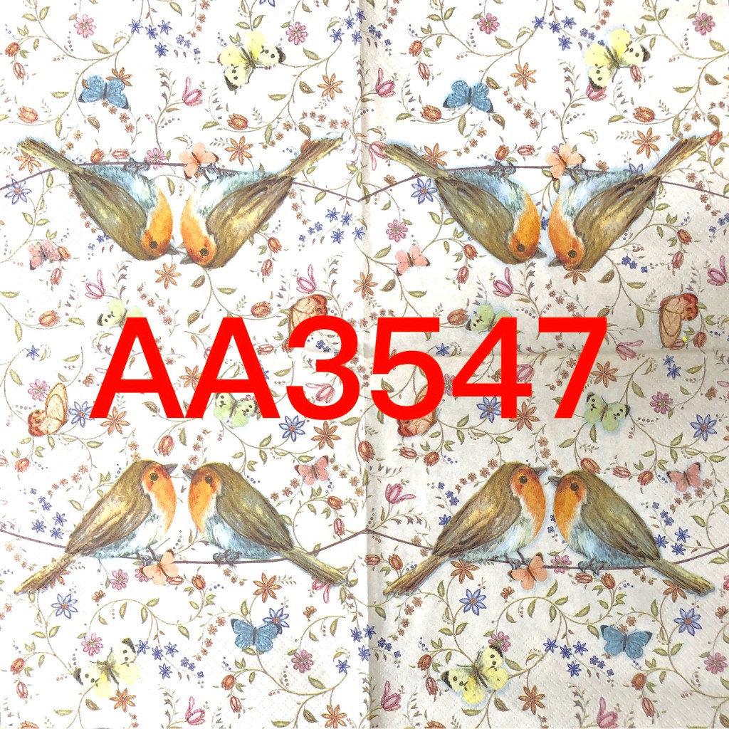 波弟彩繪拼貼/木器彩繪/蝶古巴特餐巾紙/AA3547/鳥