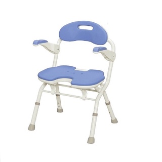 【海夫健康生活館】佳樂美 日本安壽 單手可收摺疊洗澡椅 IU(藍/紅/綠)