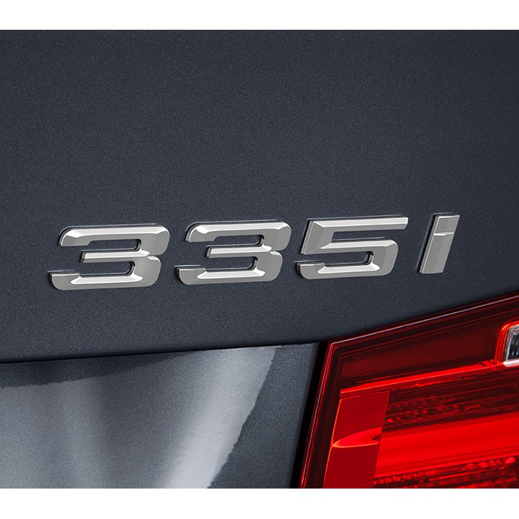 ~圓夢工廠~ BMW F30 F31 F34 335I 超質感改裝後車箱鍍鉻字貼 同原廠款式 字體高度2cm