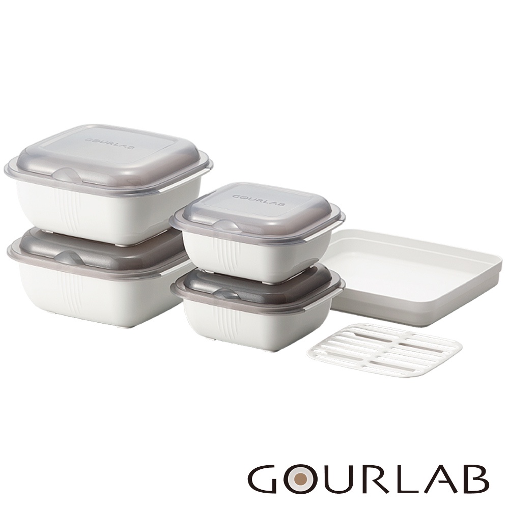 【 GOURLAB 】領券再折扣  GOURLAB 免開火多功能烹調盒 保鮮盒系列 - 多功能六件組 (附中文食譜)