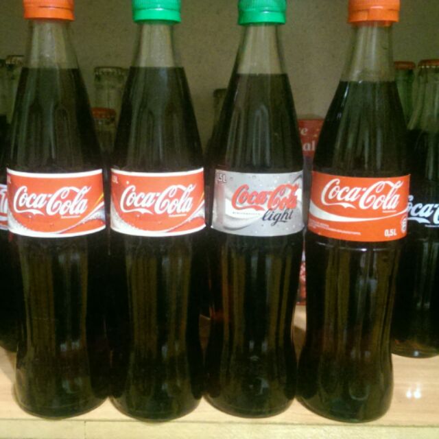 德國可口可樂500ml玻璃瓶紙標滿瓶4瓶