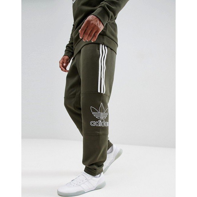 【零碼半價出清】Adidas Originals OutlinePants 男款 軍綠色 高磅數 棉質長褲 DH5792