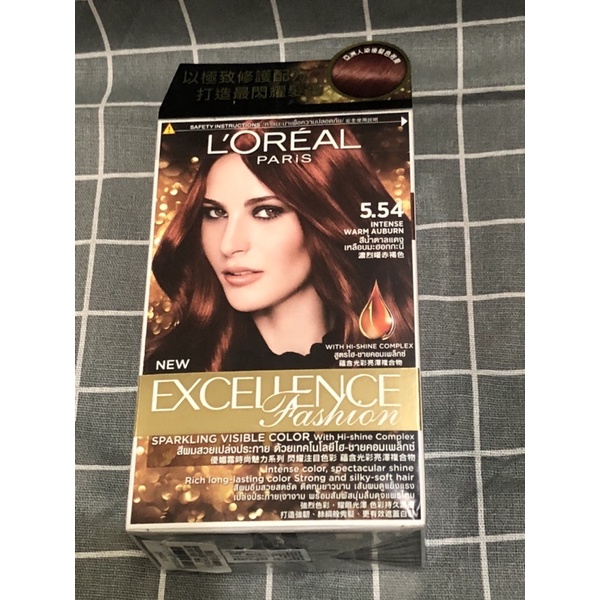 巴黎萊雅 LOREAL 優媚霜護髮染髮霜時尚魅力系列 5.54濃烈暖赤褐色