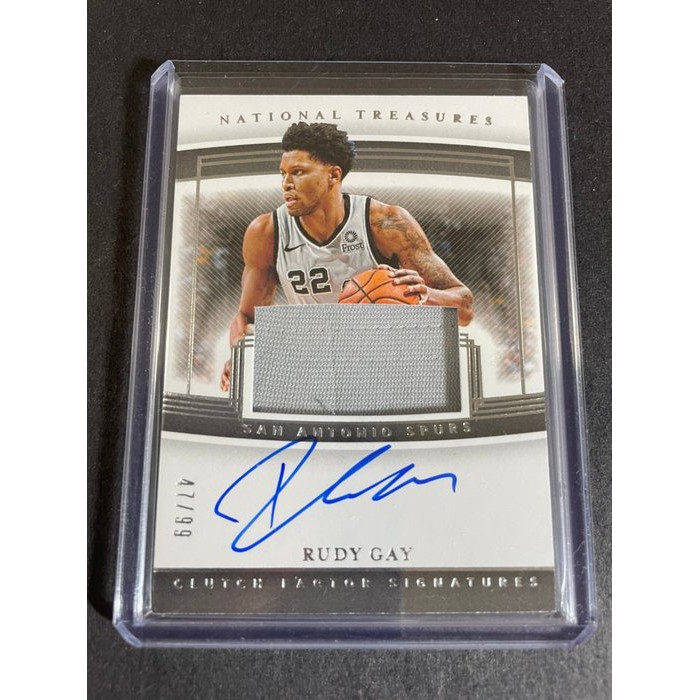 【Rudy Gay】2019 National Treasures  Jersey Auto 大國寶限量99張球衣簽名卡