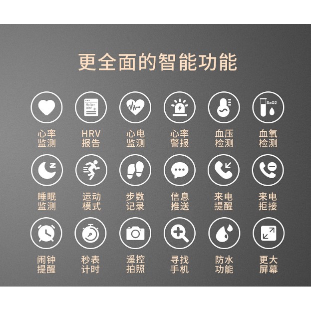 台灣速發 智能手表dido Y2 智慧手環醫用級ecg心電圖心率睡眠血氧血壓運動計步器運動手環 蝦皮購物