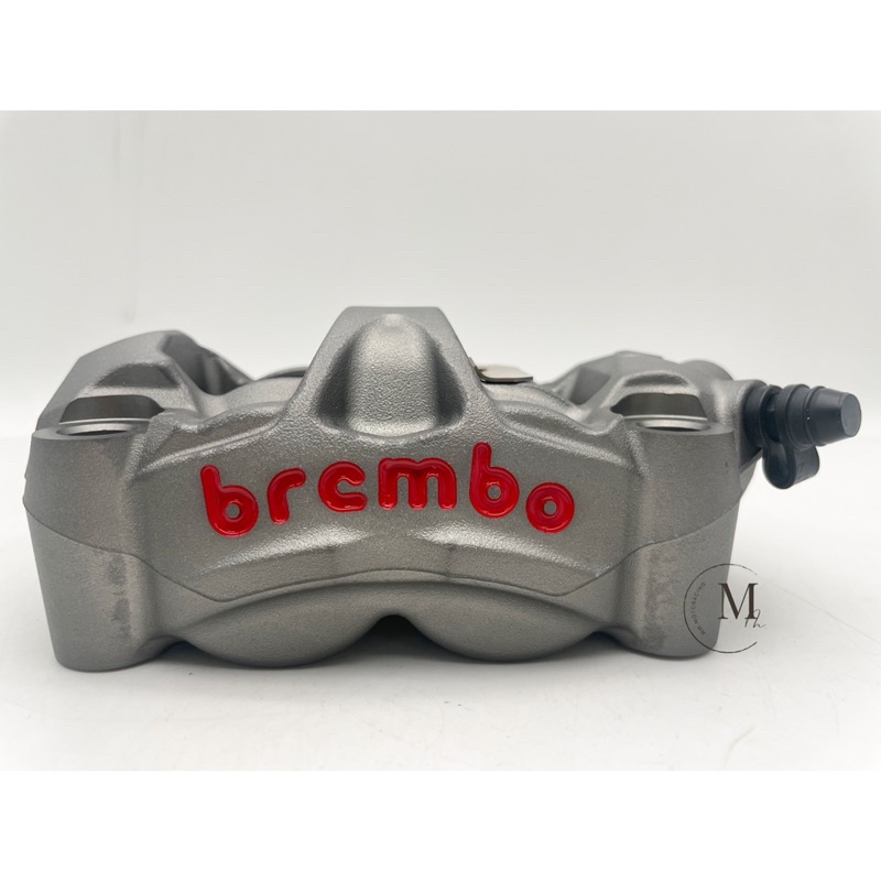Mm. BREMBO M50 輻射卡鉗 一體鑄造 灰底紅字(右邊)活塞30/30 孔距100mm