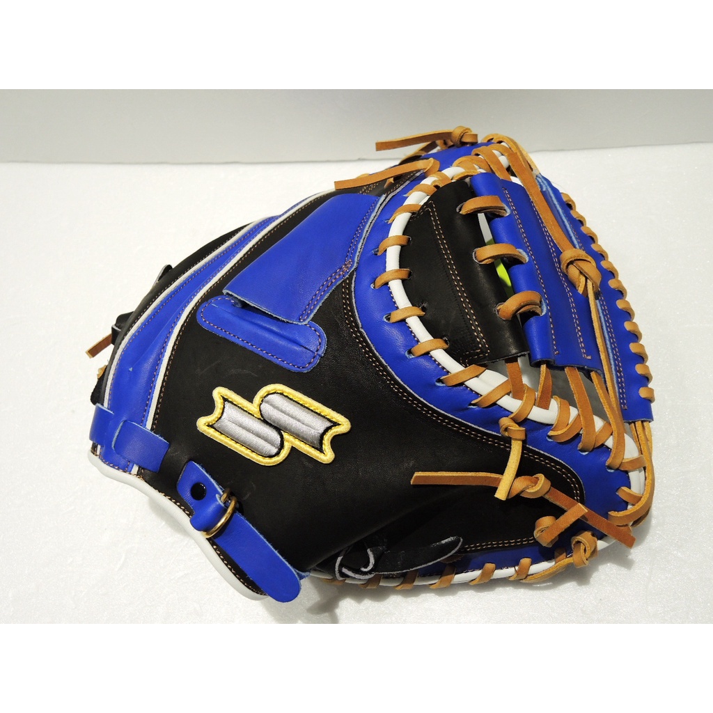 日本品牌 SSK "銀"系列 高級硬式牛皮 棒球 捕手手套 寶藍/黑 (DWGM4721)附贈手套袋