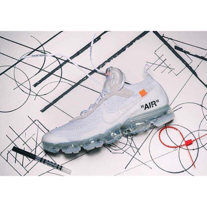 NIKE x OW AIR VAPORMAX FK 編織 白 AA3831-100