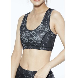 SOFO 運動內衣 SPORTBRA 高強度 / 瑜珈 健身 跑步 / 黑色 水藍 潑墨款 / 臺灣製造