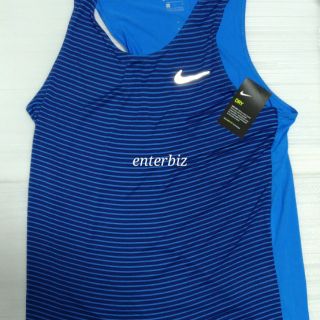 Nike Racing Print男跑步RUN背心717800-435藍色*尺寸詢問* M-L-XL