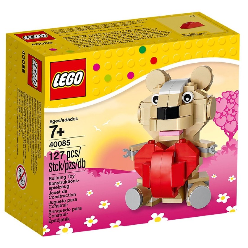 無盒【台中翔智積木】LEGO 樂高 40085 情人節 泰迪熊 愛心