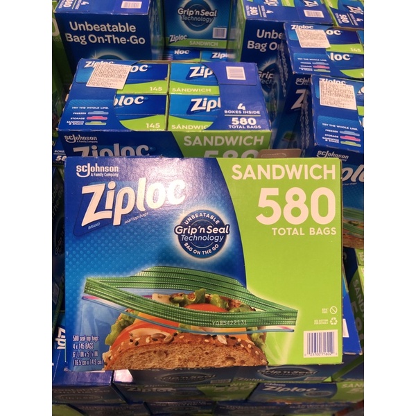 免運(現場購買最新效期)Ziploc 可封式三明治保鮮袋 Costco好市多代購
