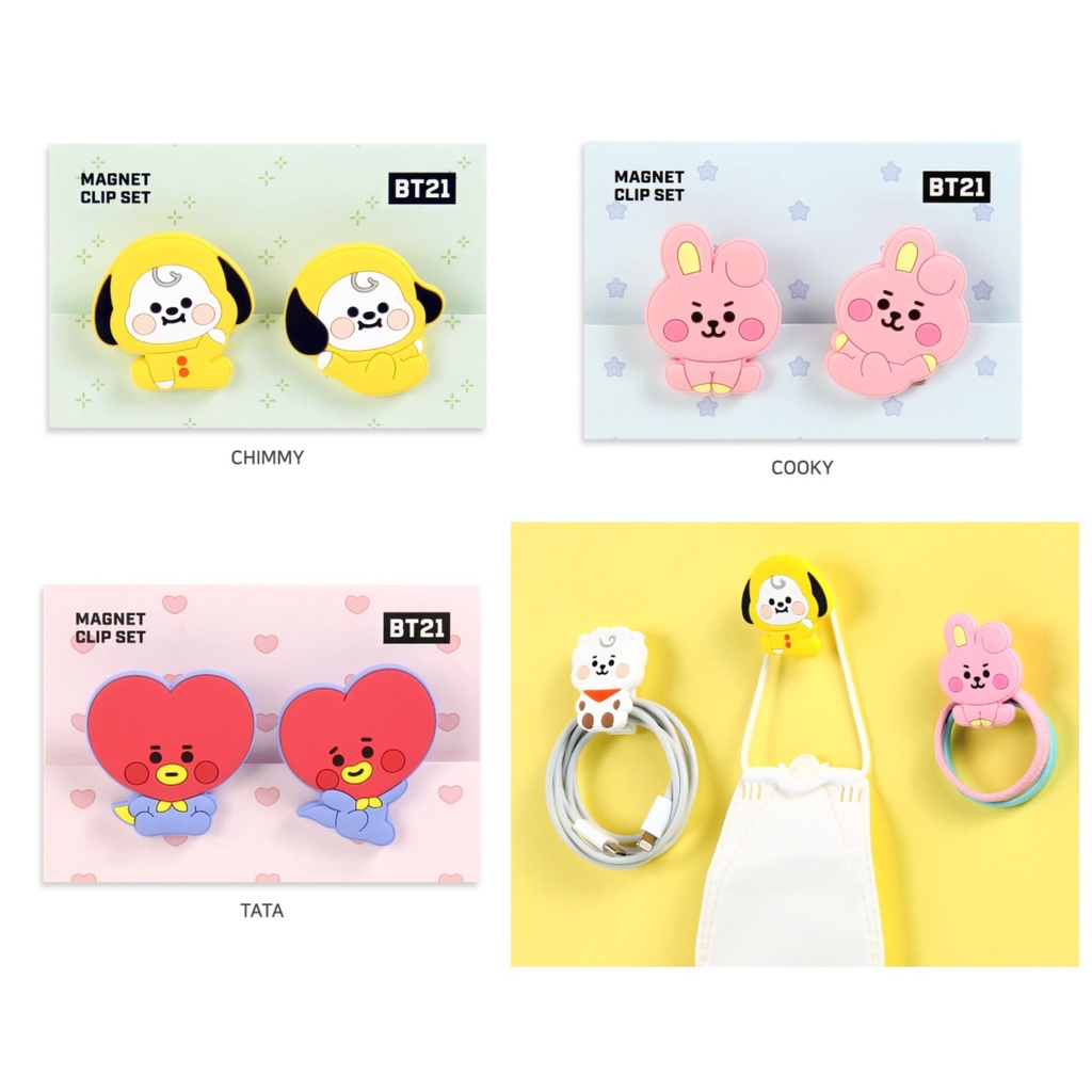 🔥台灣現貨🔥韓國代購✈️ 新款 BT21 BABY 磁鐵夾 掛勾  BT21寶寶 收納夾
