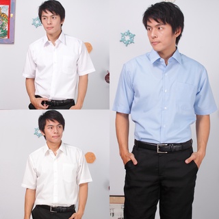 [宇欣男裝] JIA HUEI 短袖男士機能防皺襯衫 海島棉 純素面 (藍色/白色/米色)(台灣製造)