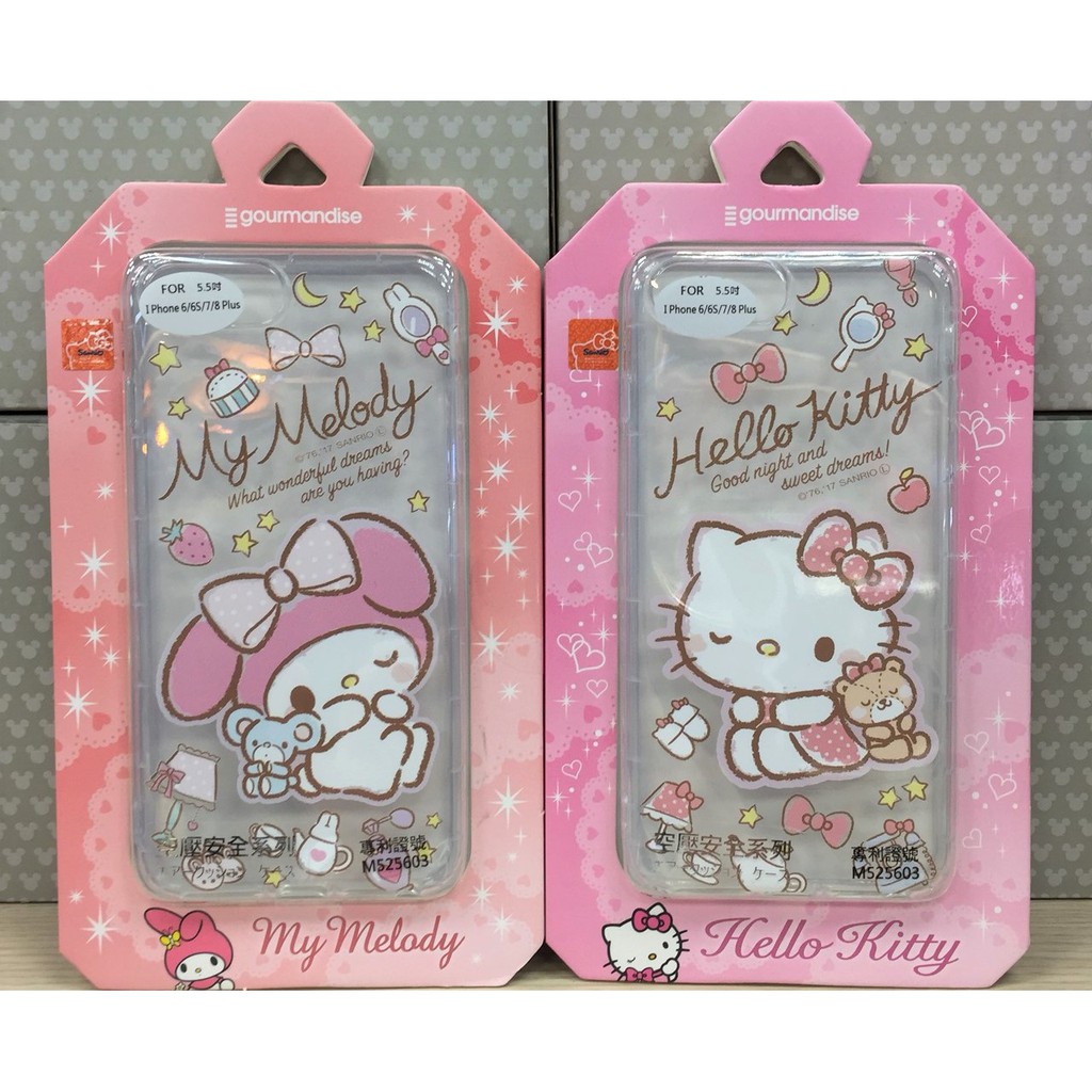 正版授權 三麗鷗 Hello Kitty 美樂蒂 5.5吋 iPhone 6/6s/7/8 Plus 空壓防摔 手機殼