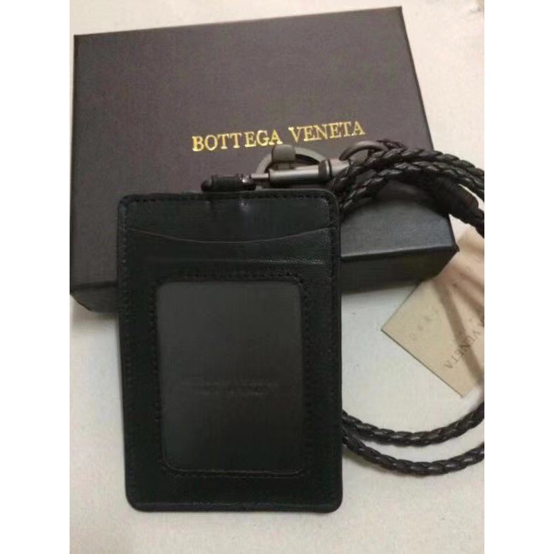 B V 代購真皮證件夾名片夾掛繩工作牌套羊皮門禁卡套捷運卡套證件套銀行卡套識別證卡套證件套胸牌編織卡套