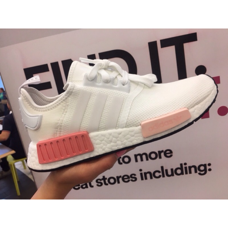 正版  🇺🇸美國購adidas nmd R_1 粉白 乾燥玫瑰色