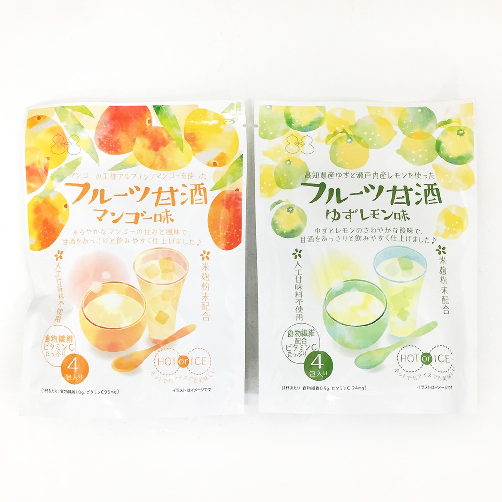 不二 甘酒沖泡飲料-芒果/柚子檸檬 (冷熱皆可) 4包入