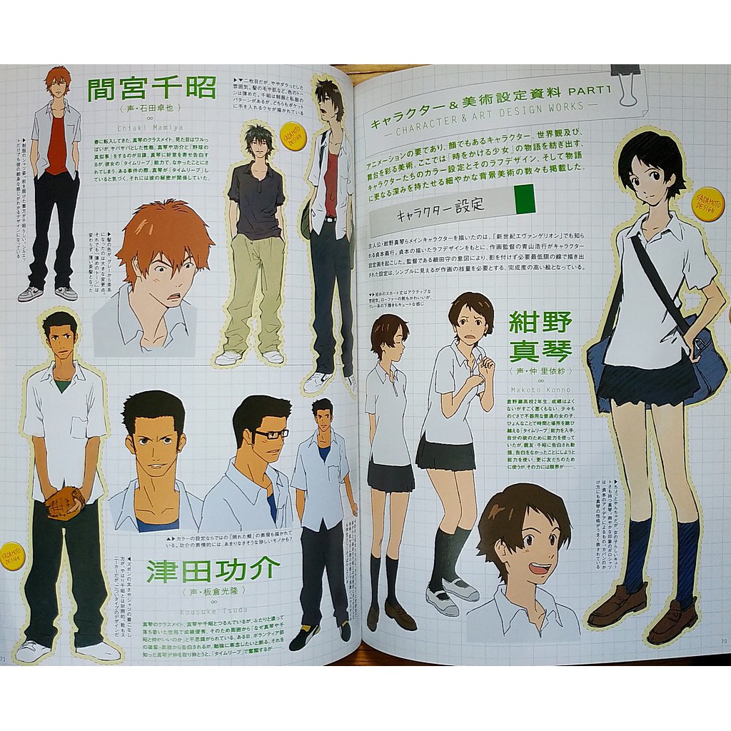 跳躍吧 時空少女電影設定集畫冊時をかける少女notebook 紺野真琴細田守貞本義行仲里依紗 蝦皮購物