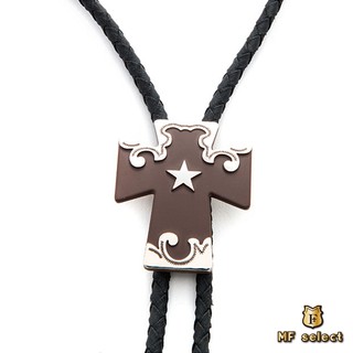 【MF SELECT】十字 星芒 造型 保羅領帶 Bolo Tie 美式項鍊 皮質項鍊 (MFBTI22852)