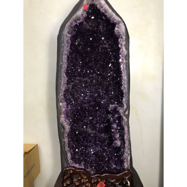月理水晶~ 頂級esp級天然 巴西紫水晶洞 50.5公斤 結 鳳梨 花藏風 納氣