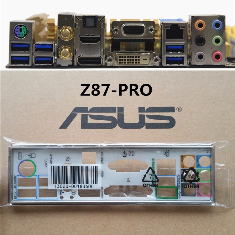 ASUS 華碩 Z87-PRO、Z87 PRO 原裝彩色 後檔板 後檔片