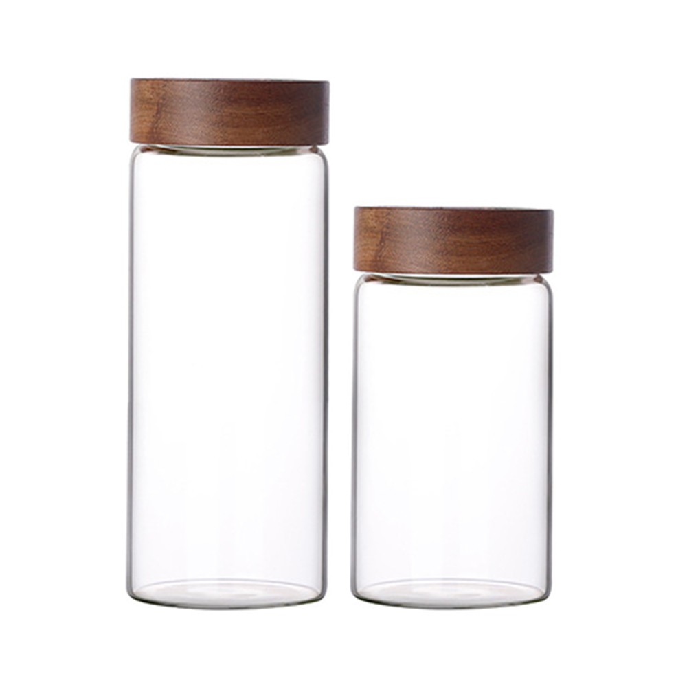 日式木蓋玻璃保鮮罐 儲物罐 收納罐 醃漬罐 梅酒瓶 800ml 580ml 免運 現貨 廠商直送