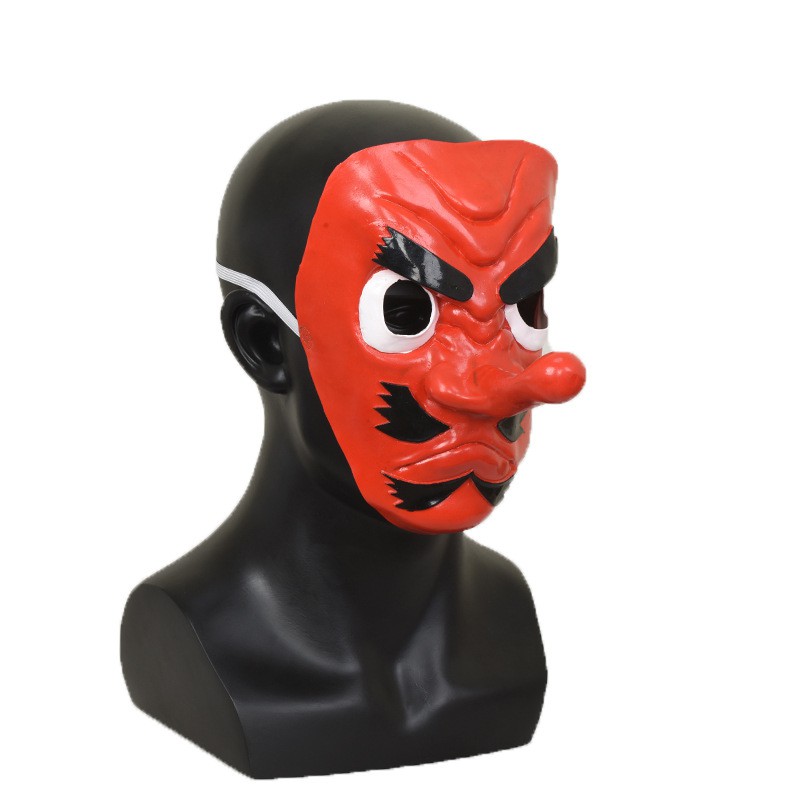 鬼滅之刃鱗瀧左近次導師鬼殺隊半臉天狗面具cosplay面具武士漫展道具萬聖節禮物 蝦皮購物