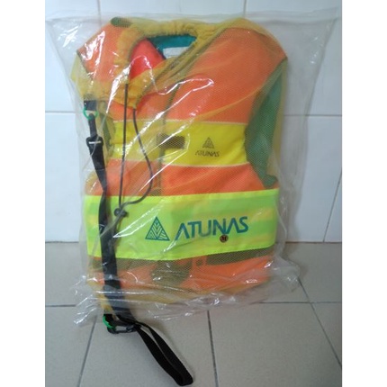 [二手/9成9新] ATUNAS歐都納_美洲型成人強力浮水衣救生衣柑黃色(尺寸M)