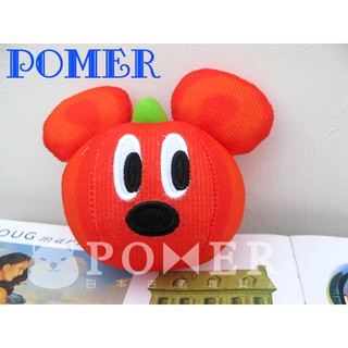 ☆POMER☆日本東京迪士尼樂園 絕版正品 米奇 萬聖節 橘色 南瓜 娃娃玩偶 吊飾 安全別針 兩用款 生日禮物 聖誕節