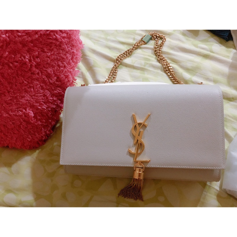 Ysl 全新經典款包包當季新品永不退流行限量款氣質灰白色稀少 蝦皮購物