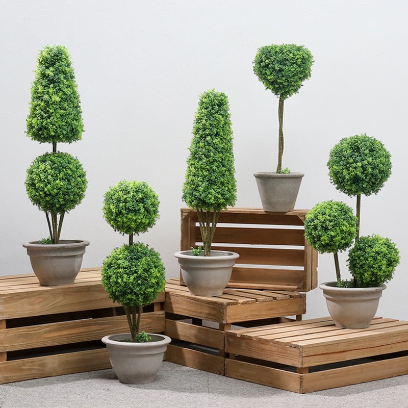現貨 北歐假綠植圓形盆栽家居室內客廳裝飾大型落地仿真植物盆栽 蝦皮購物